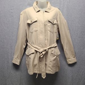 Karen Kane Belted Cargo Jacket- Tan (Med) NWT